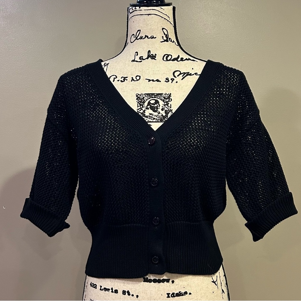 Marella Olaf Relaxed Fit Mesh Cardigan Sweater